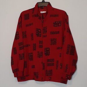 DRAPER'S & DAMON'S Casual Zip High Collar Jacket; Red; Size P-Large